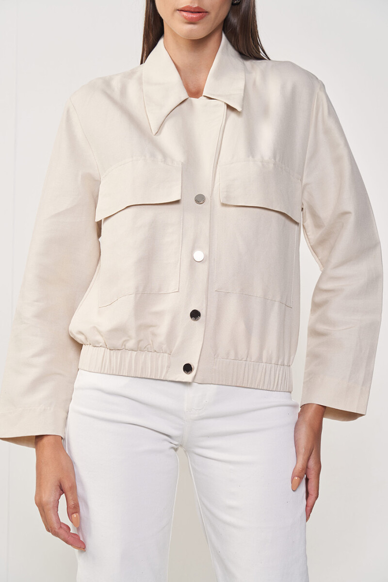 Chaqueta Lino Kaira - Beige 