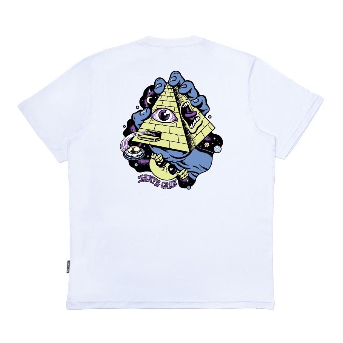 Remera Santa Cruz Knibbs Invasion Hand SS - Blanco 