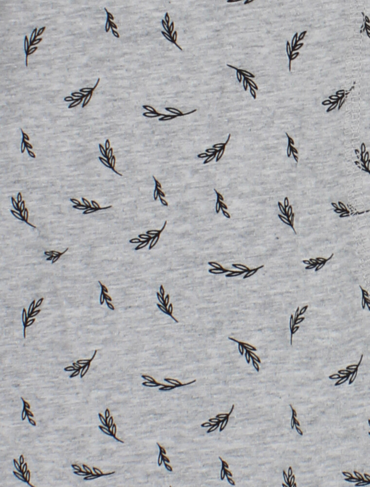 Boxer de Algodón Gris Melange Plantas