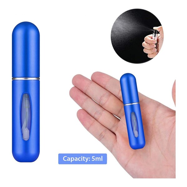 Frasco Mini Botella Recargable De Perfume Portátil X 5 Variante Color Azul