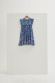 Vestido estampado - NIÑA azul francia