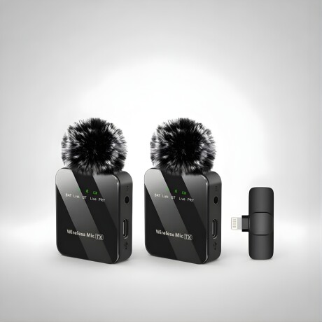 Micrófono Solapa Lumax Doble Inalámbrico Android/ios Micrófono Solapa Lumax Doble Inalámbrico Android/ios