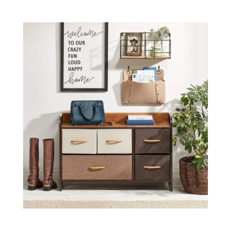 Mueble organizador 5 cajones en tela Selecta Mueble organizador 5 cajones en tela Selecta
