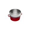STAUB COCOTTE C/ VAPORIERA - 26 CM CHERRY STAUB COCOTTE C/ VAPORIERA - 26 CM CHERRY