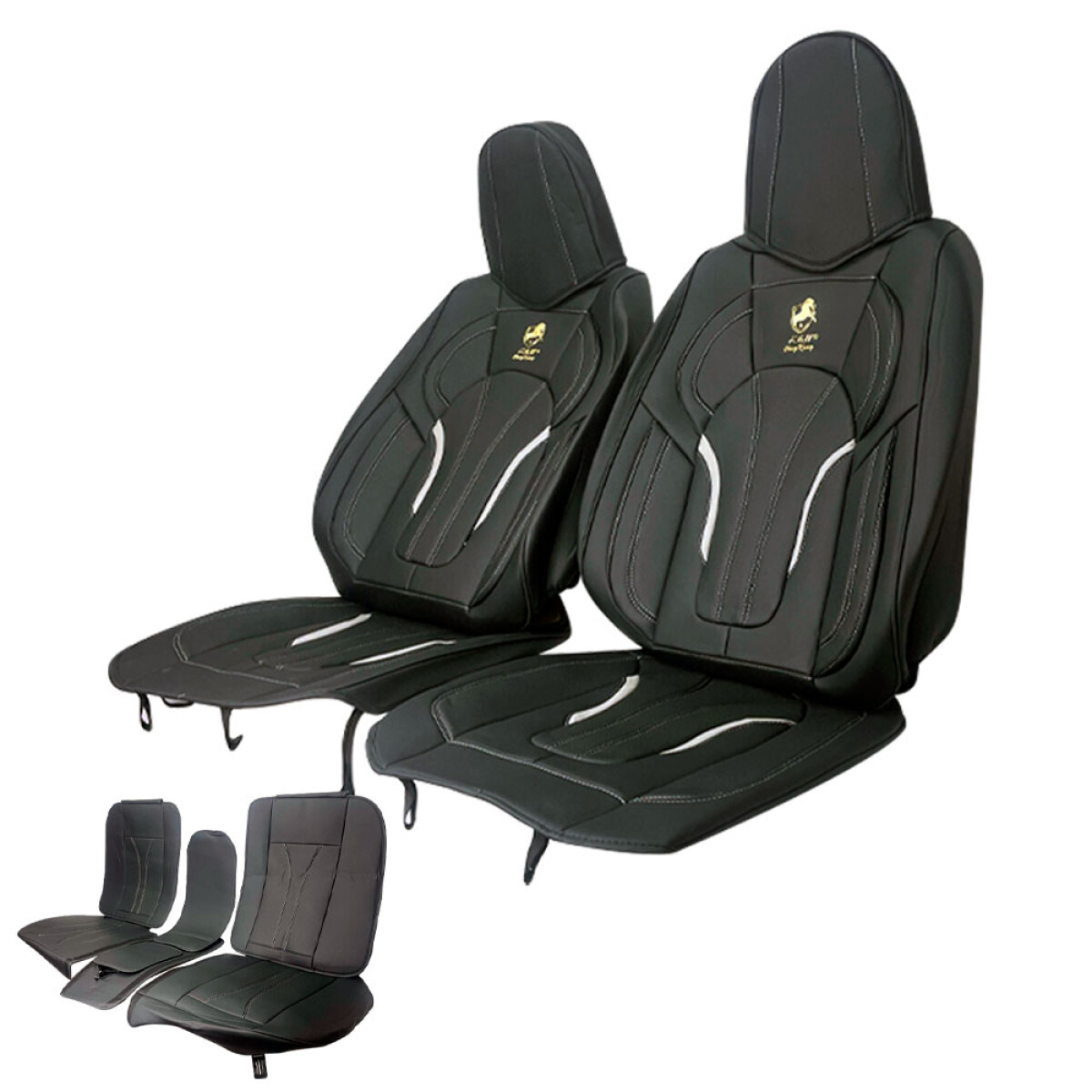 CUBRE ASIENTO - JUEGO DE CUBRE ASIENTOS CUERO PREMIUM - 