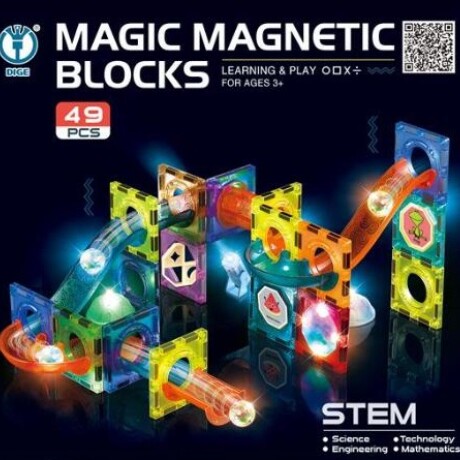 Bloques Magnéticos Luminosos 49 Piezas 001