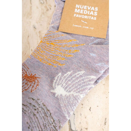 Medias Hojas Lurex Violeta