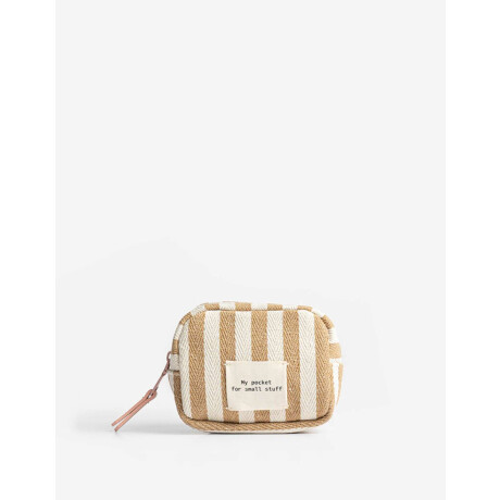 Portacosméticos Con Tag Marron Beige