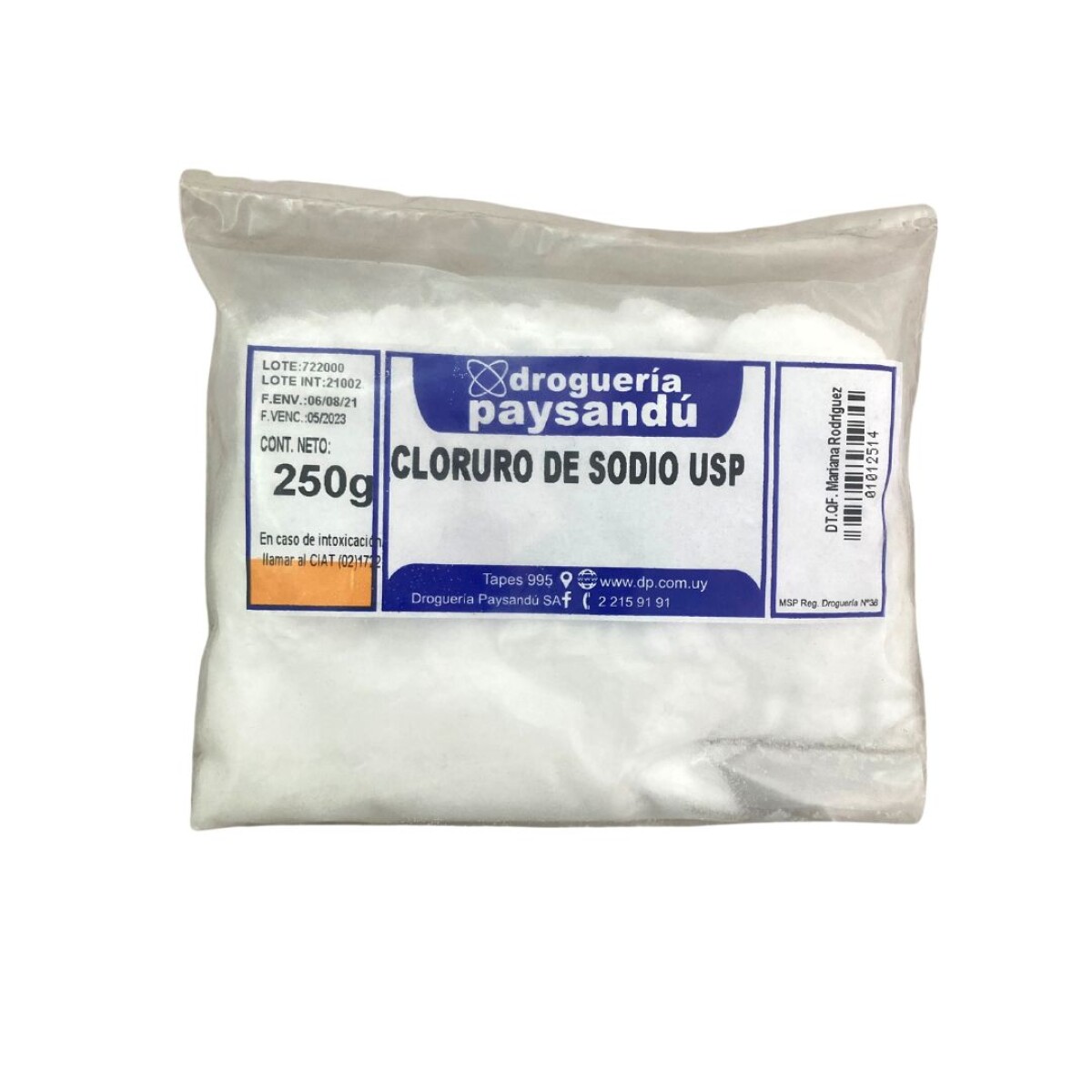 Cloruro de sodio USP - 250 g 
