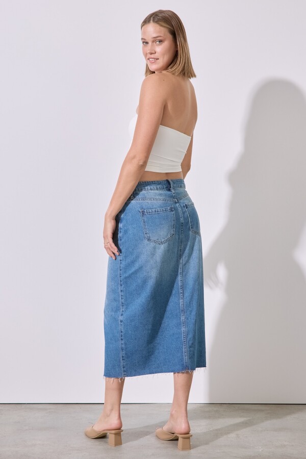 Falda Midi Denim JEAN