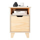 Mesa De Luz 18mm Madera Nórdica Dormitorio Moderna Marrón