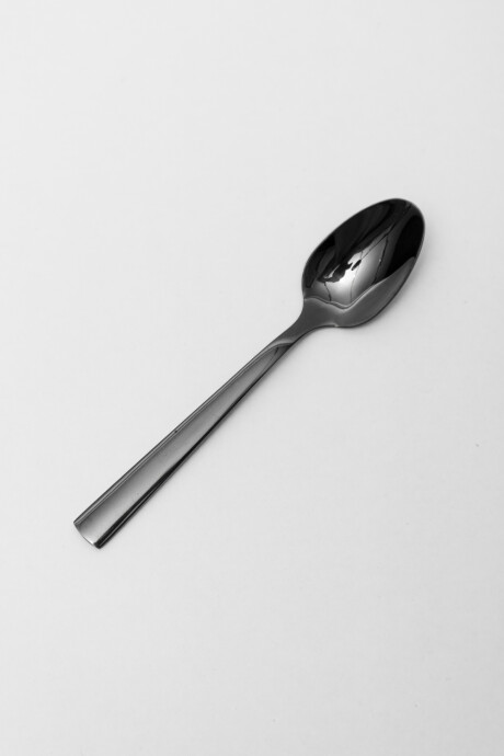 Cuchara Para Café Asher Set 4un. Negro Brillante Color Unico