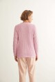 Sweater oversized con estructura rosado