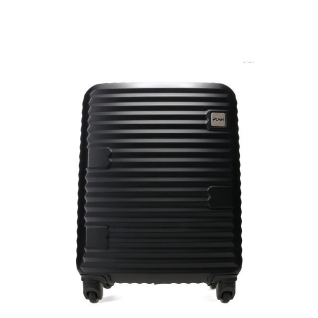 Valija Push Rigida Acanalada Negro