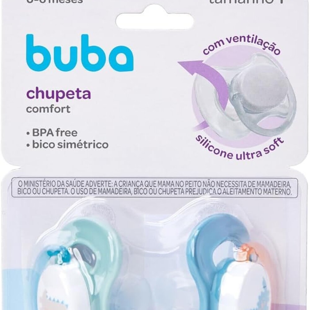 Set x2 chupetes BUBA fisiologico 0-6 meses dino magic