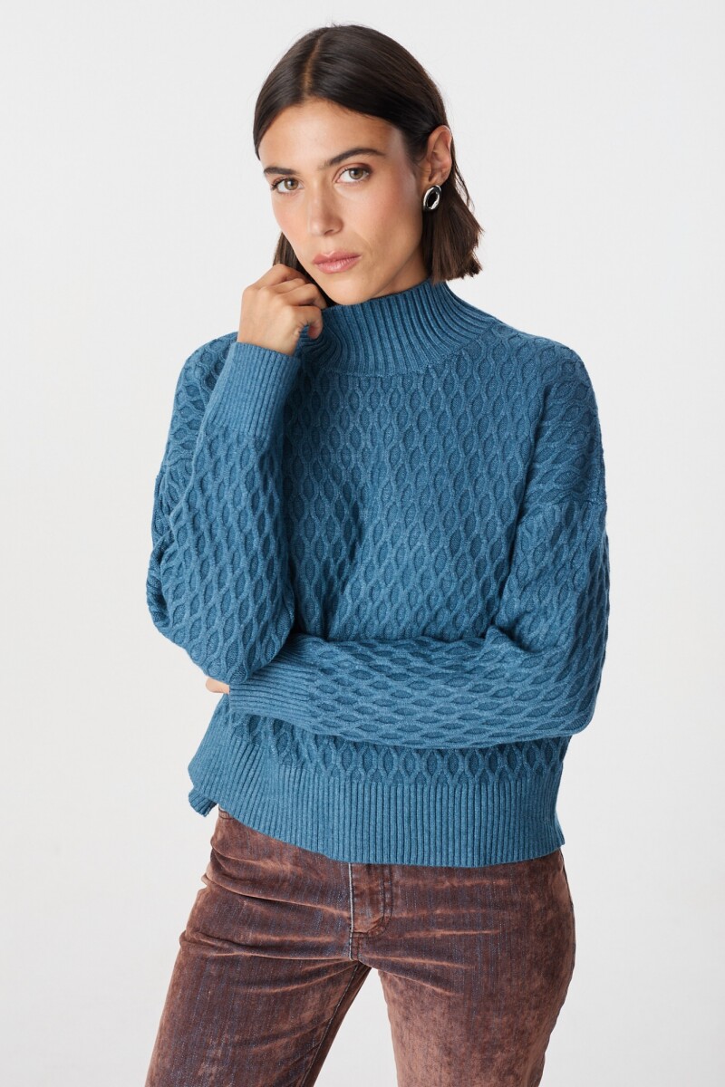Sweater Panal Azul