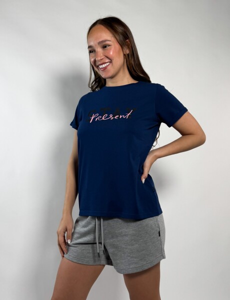 Remera estampada Calu Azul