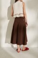 FALDA POMELA DENIM Chocolate