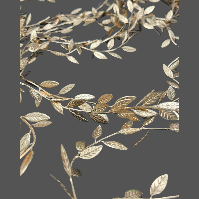 Ramo de Guias de Hojas Metalizada Dorado