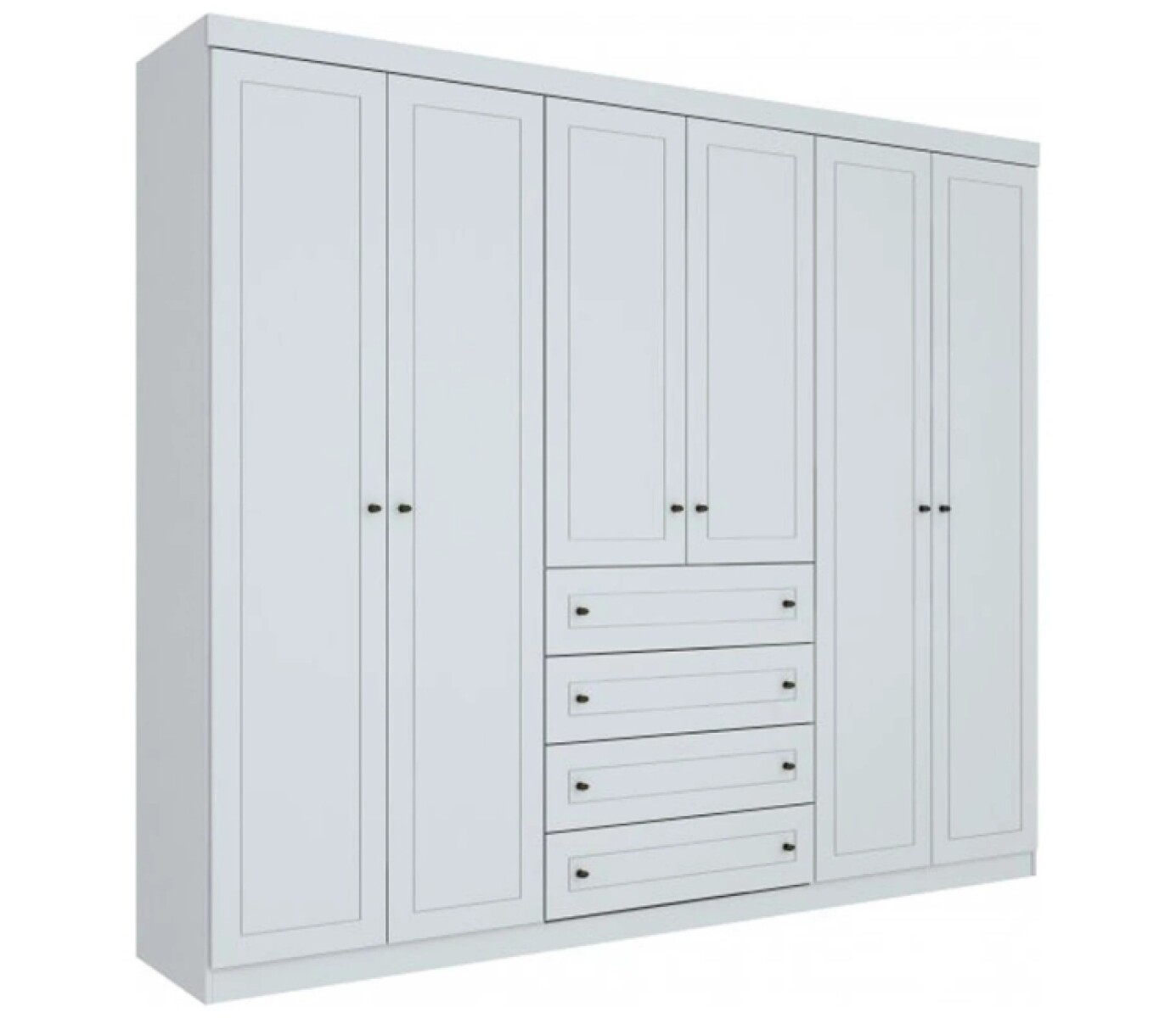 Ropero Americano Blanco 6 P Mdf 