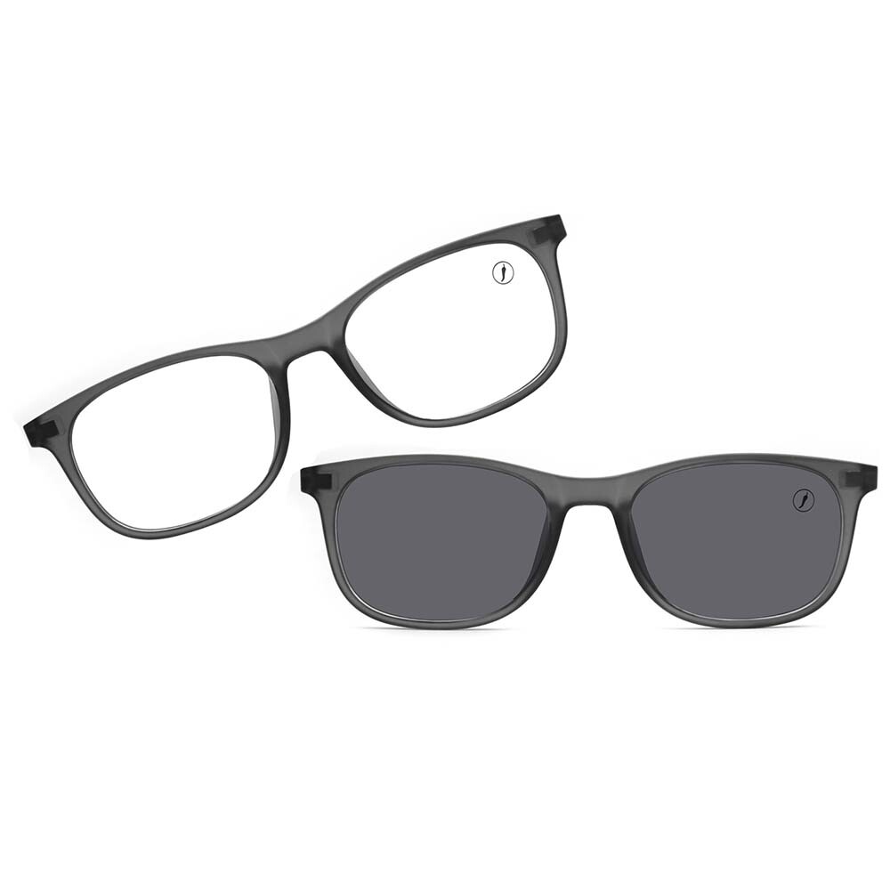 Lentes 2 En 1 Polarizada Bossa Nova Multi Negro/Gris