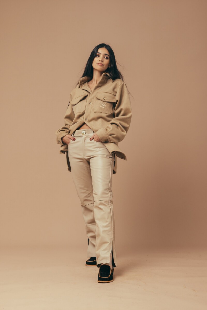 Leather Jeans - Avellana 