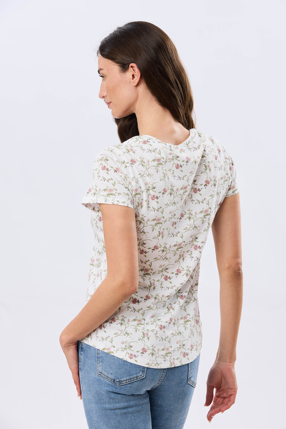 REMERA ESTAMPADA DE ALGODÓN Blanco