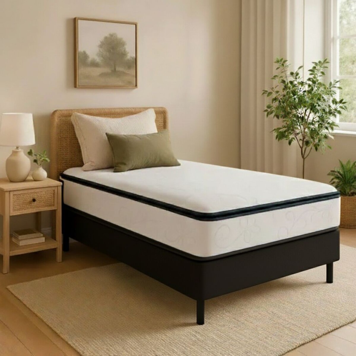 Sommier plaza y media THM Mercury - Negro 