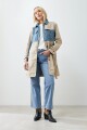 Trench bicolor jean medio