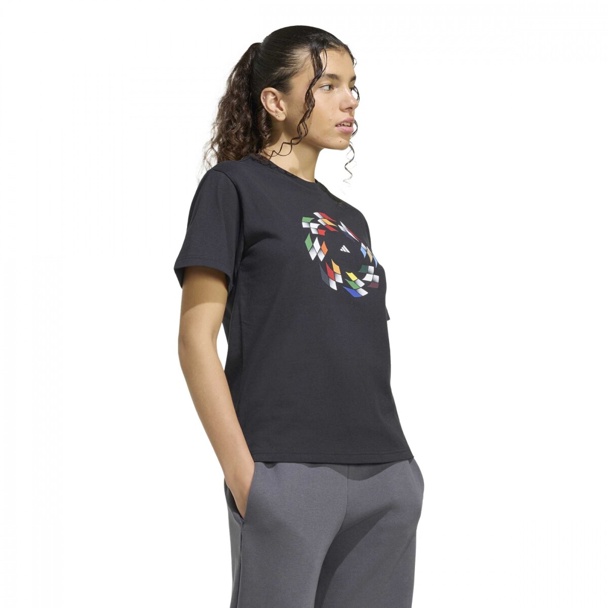 REMERA ADIDAS HOT Q2 Mujer KB7175 - Negro 