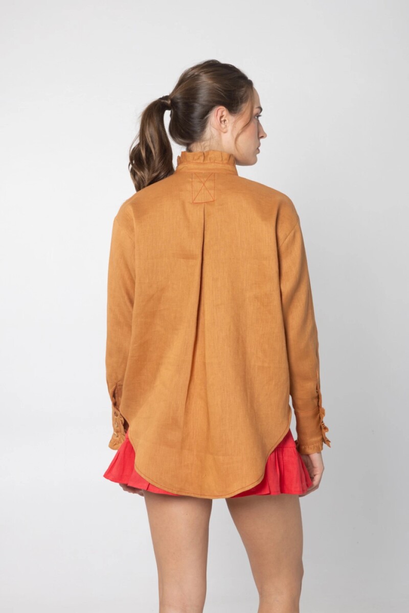 CAMISA OTA LINEN Camel