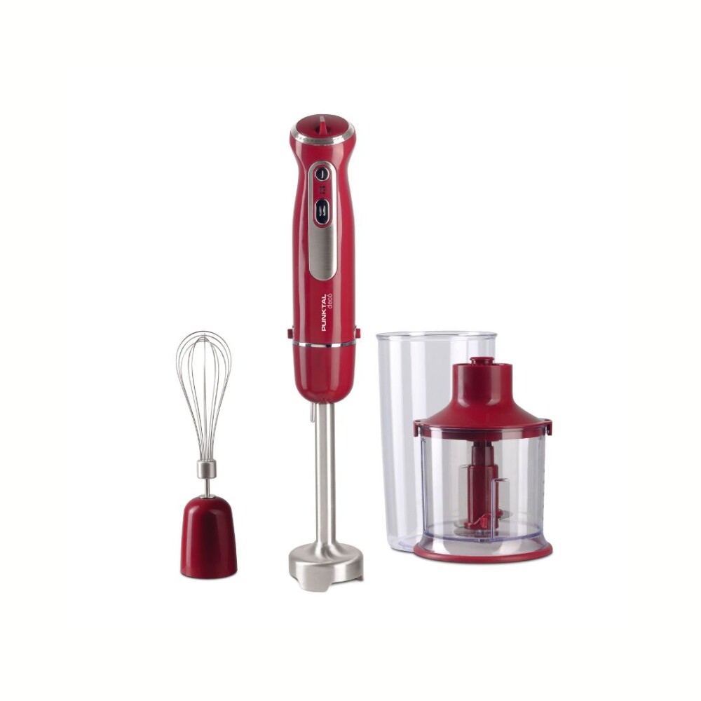 Mixer Vertical con Accesorios Rojo - Modelo PK-596 MA - Punktal Mixer Vertical con Accesorios Rojo - Modelo PK-596 MA - Punktal