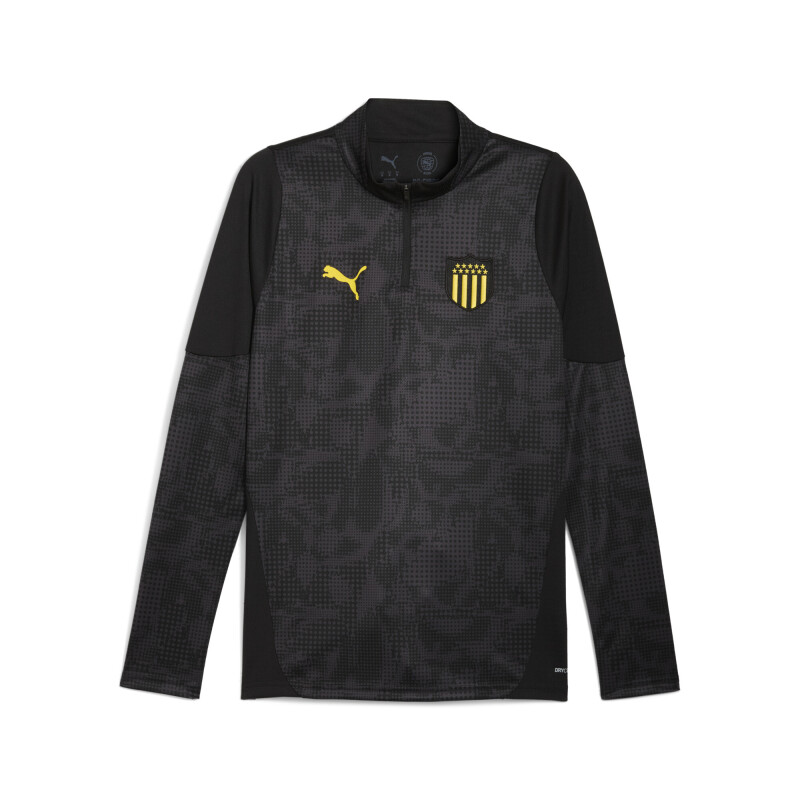 Buzos Puma Peñarol Train.1/4 Zip Masculino Negro
