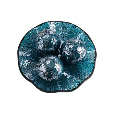 Centro De Mesa Esferas De Cristal Azul