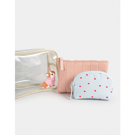 Set De Portacosméticos Azul Celeste