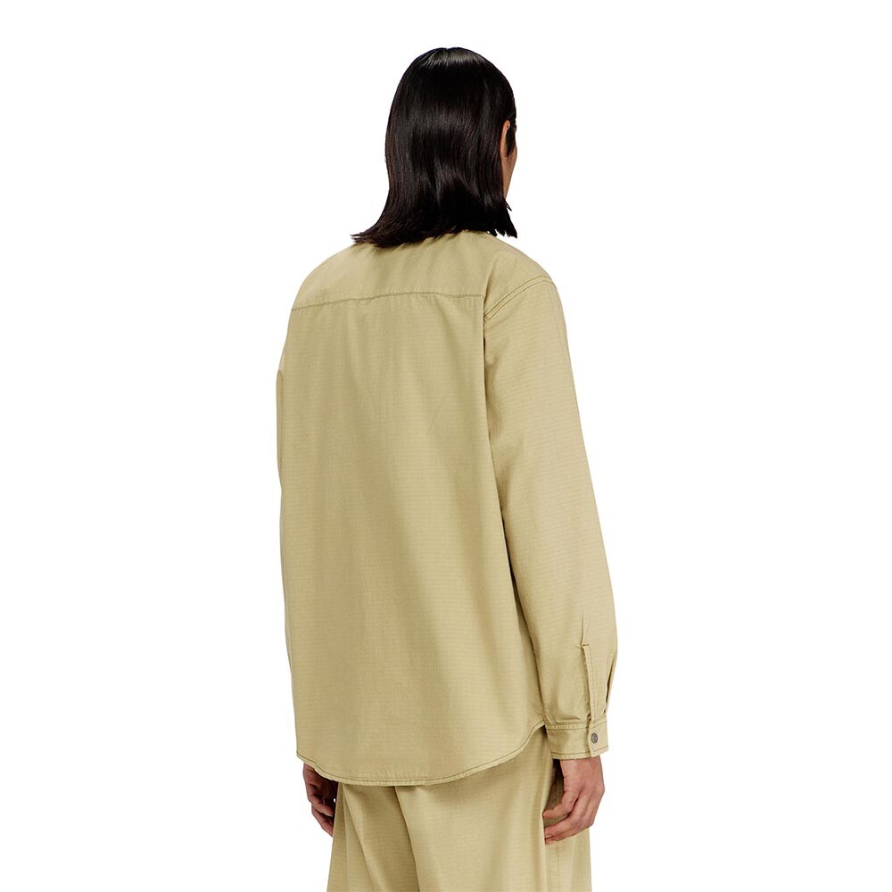 Camisa Para Hombre S-Alias-Zip Beige