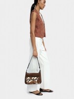 Bolso Bandolera Con Piel camel