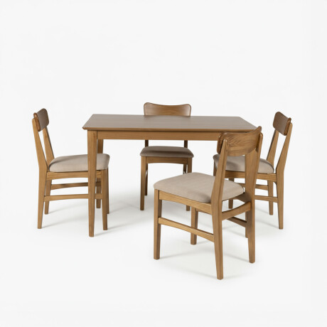 Juego de Comedor Olmo - Mesa 120 + 4 sillas 0001 (Miel)