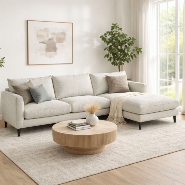SOFA CON CHAISE PATAGONIA Beige - DERECHO