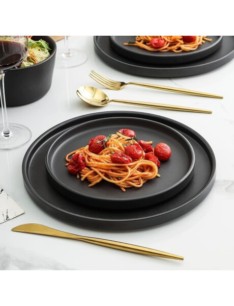 PLATO DE POSTRE STONEWARE D20x2CM TOKIO NEGRO PLATO DE POSTRE STONEWARE D20x2CM TOKIO NEGRO