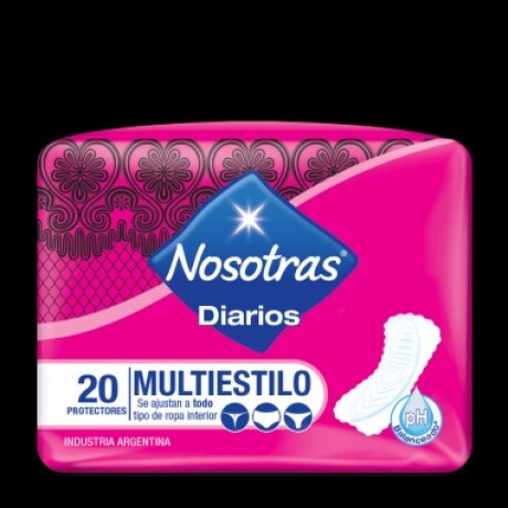 Protectores Diarios Nosotras Multiestilo 20 Unidades Protectores Diarios Nosotras Multiestilo 20 Unidades