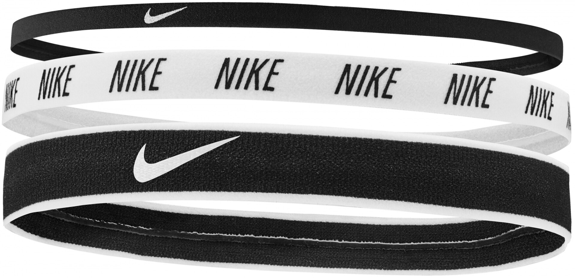 Bandas Nike Mixed Width Vinchas 3-Pack Unisex - Negro 