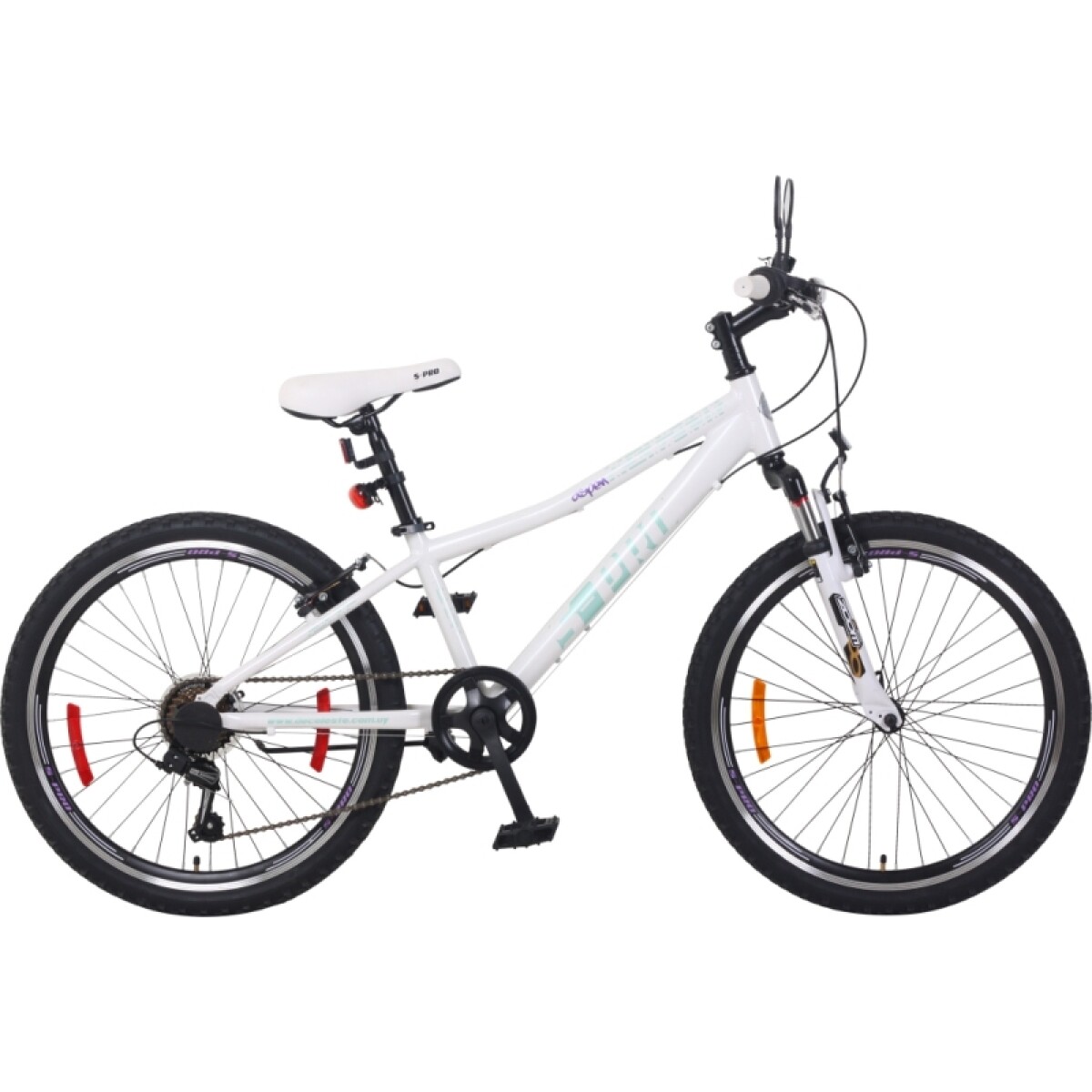 Bicicleta S-pro Mtb Aspen R.24 Niña Aluminio C/suspencion - Blanco 