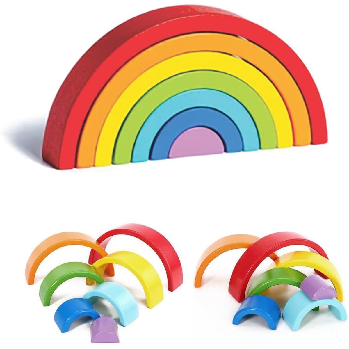 Juego de Mes Arcoiris Waldorf madera QT07 