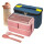 Set De Lunchera Vianda 2Pisos Tupper+ Botella 600ml Rosa
