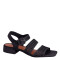 Sandalias de Mujer Bottero Cuero Calado Negro