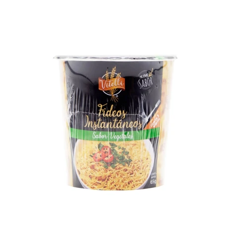 FIDEO EN VASO VITELLI VEGETALES 65GR INSTANTANEO FIDEO EN VASO VITELLI VEGETALES 65GR INSTANTANEO