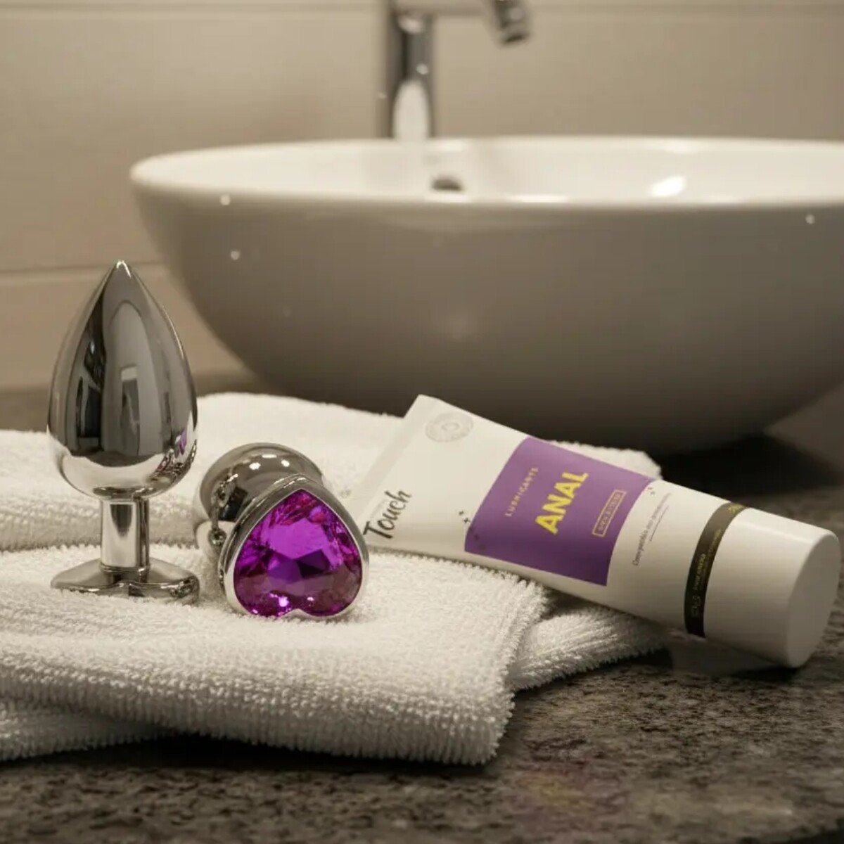 Combo Plug Dilatador + Gel Intimo Kit Zona Anal - Medium 