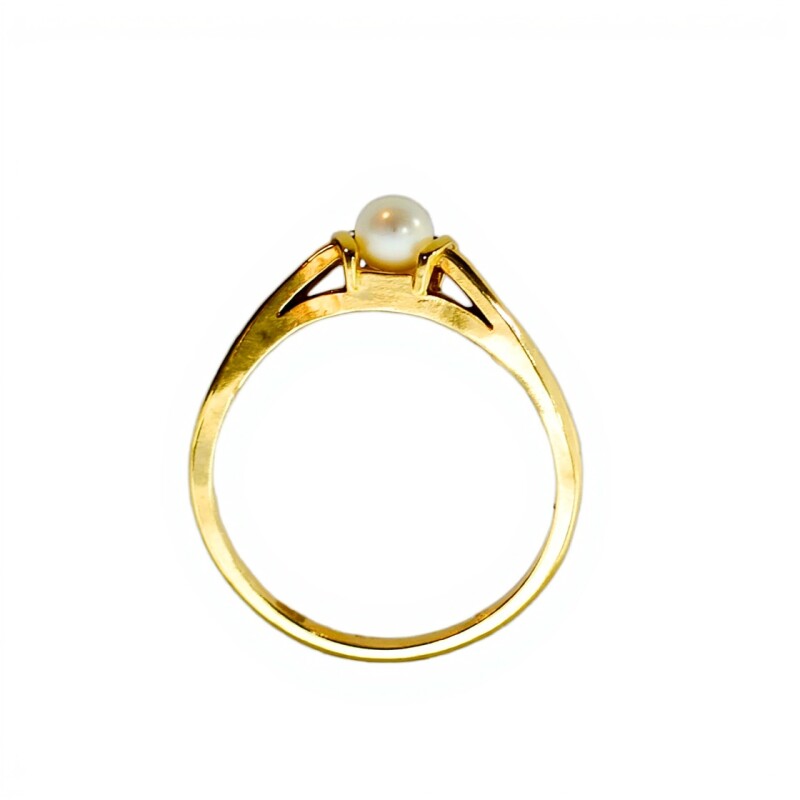 Anillo Solitario-Oro bajo-Perla-AN8165 conperla