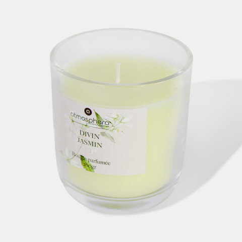 VELA AROMATICA EN POTE DE VIDRIO JAZMIN Unica